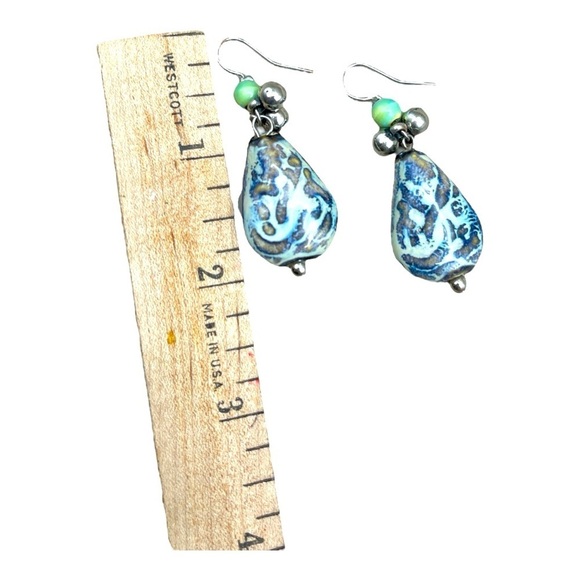 NWT WOMEN'S CERAMIC EARRINGS AND UNAKITE EARRINGS BUNDLE - Picture 3 of 5